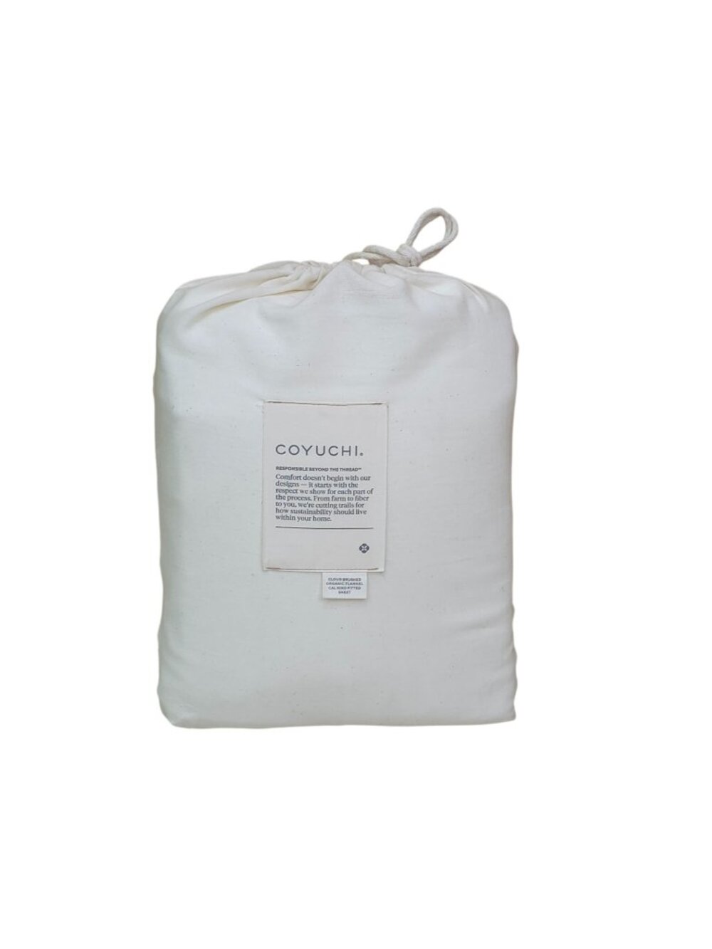 Coyuchi Portugal Cloud Brushed Organic Flannel California King Fitted Sheet